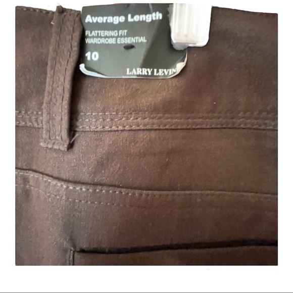NWT Women’s Larry Levine Brown Stretch Career Dress Pants, Sz 10 - Picture 5 of 11